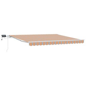vidaXL Udtr&aelig;kkelig markise Flerfarvet 400 &times; 300 cm Stof og aluminium