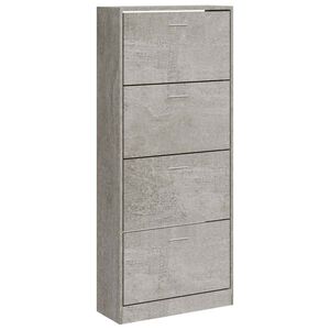 vidaXL skoskab 63x24x147 cm konstrueret tr&aelig; betongr&aring;