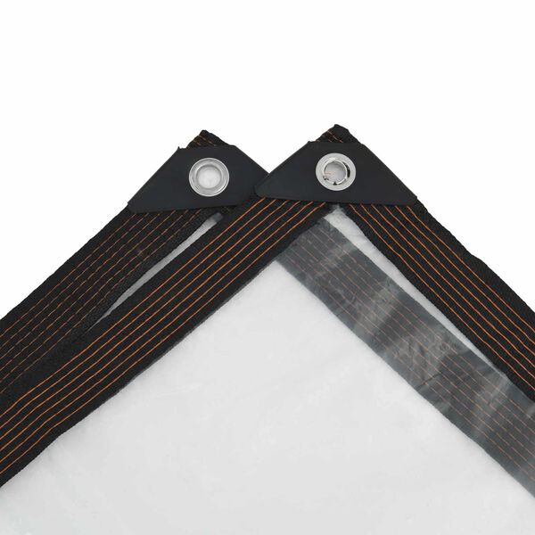 vidaXL Presenning med &oslash;jer Transparent 1 x 2 m Polyethylen