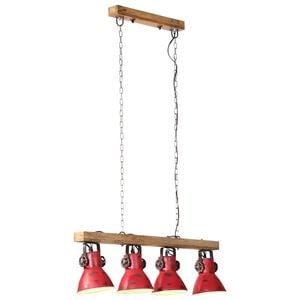 vidaXL loftlampe 25 W 90x24x111 cm E27 rustik r&oslash;d