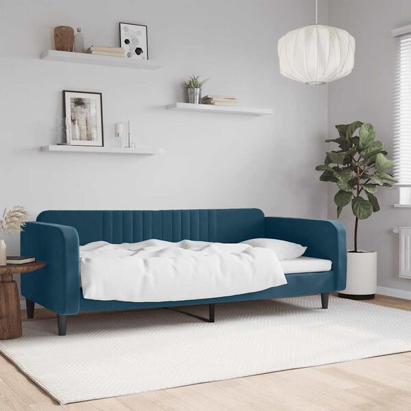 vidaXL daybed 90x200 cm velour bl&aring;