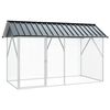 vidaXL Fuglebur Antracit 227 x 112 x 141 cm Galvaniseret st&aring;l