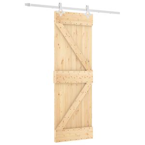 vidaXL Skyded&oslash;r 70 x 210 cm Massivt Fyrretr&aelig; (Ubehandlet)