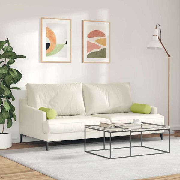 vidaXL Bolsterpuder 2 pcs Lys grøn Ø 15 x 40 cm Stof