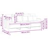 vidaXL 3-personers sofa 180 cm stof lysegul