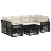 vidaXL Havesofa S&aelig;t 7 stk. Sort 55 x 55 x 37 cm polyrattan