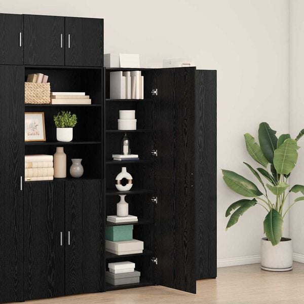 vidaXL Highboard 2 pcs Sort eg 50 x 42,5 x 185 cm