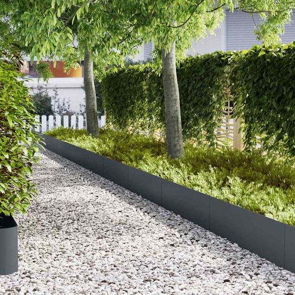 vidaXL Pl&aelig;nekant 30 pcs Antracit 100 x 0.05 x 20 cm Koldvalset St&aring;l