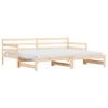 vidaXL daybed med udtr&aelig;k 80x200 cm massivt fyrretr&aelig;