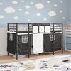 vidaXL Kids'loftseng med gardiner Sort 99,5 x 190 cm