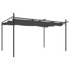 vidaXL pergola med sammenrulleligt tag 395x292x230 cm antracitgrå