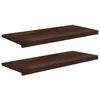 vidaXL Vindueskarme 2 stk. M&oslash;rk Brun 100 x 40 x 2 cm Solid b&oslash;g