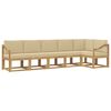 vidaXL Udend&oslash;rs sofagruppe 6 stk. Hvid og Beige Polyester