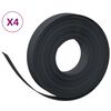 vidaXL gr&aelig;skanter 4 stk. 10 m 10 cm polyethylen sort