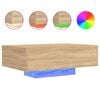 vidaXL sofabord med LED-lys 85x55x31 cm sonoma-eg