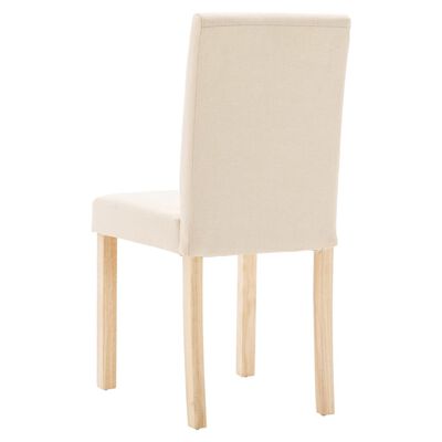 vidaXL spisebordsstole 4 stk. stof cremefarvet