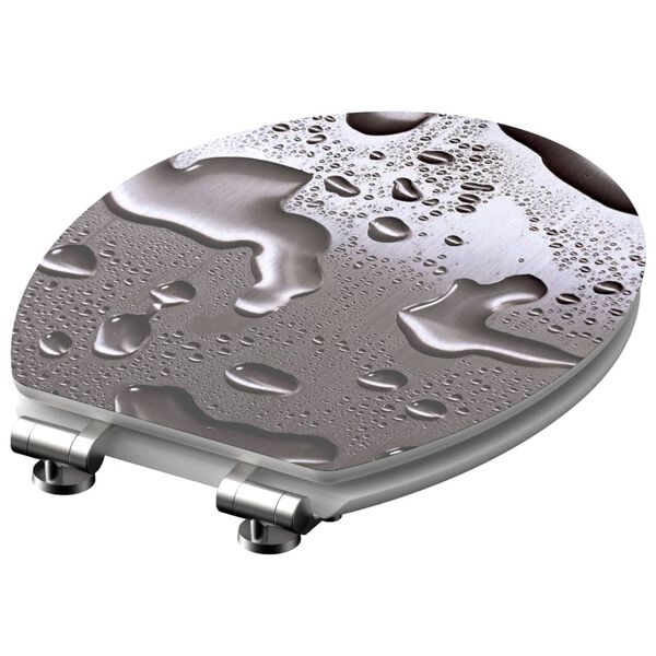 SCHÜTTE toiletsæde med soft close-funktion GREY STEEL MDF højglans