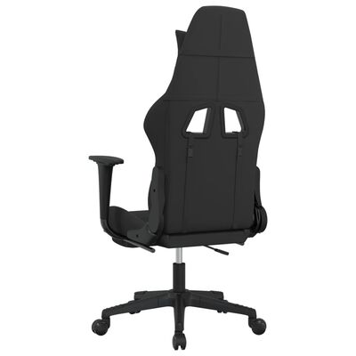 vidaXL gamingstol med massagefunktion + fodstøtte stof sort og gråbrun