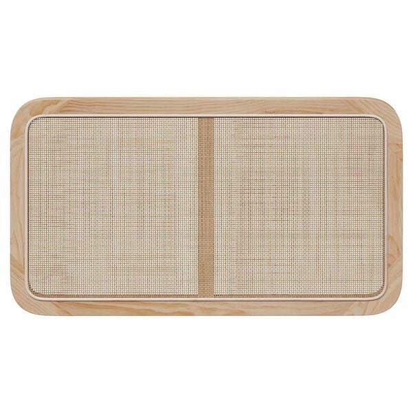 vidaXL Hovedgærde med hovedgærde Naturfarvet 100 x 55 x 3 cm Rattan