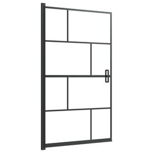 vidaXL bruseafsk&aelig;rmning 80x140 cm sikkerhedsglas sort