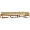 vidaXL Udend&oslash;rs sofagruppe med pude 6 pcs Naturlig og Beige