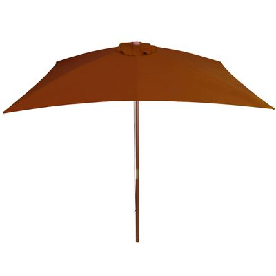 vidaXL parasol med træstang 200x300 cm terrakotta