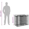 vidaXL Gabion h&oslash;jbed S&oslash;lv 100 x 50 x 80 cm Galvaniseret st&aring;l