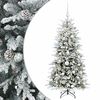 vidaXL Kunstigt juletr&aelig; med julekugle 150 cm 150 LED'er Varm hvid