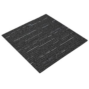 vidaXL T&aelig;ppeflise Stribet Sort 50 x 50 cm 20 stk. PP og Bitumen