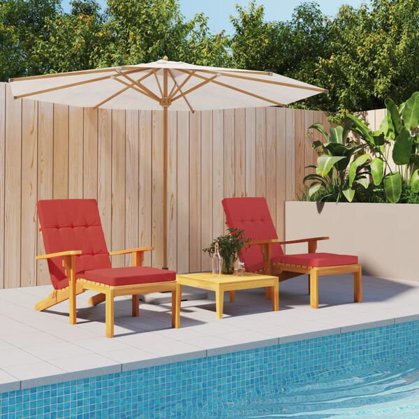 vidaXL hynder til dækstol 2 stk. oxfordstof rød