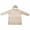 vidaXL Tæppe-hoodie Beige m Fleece og Flannel