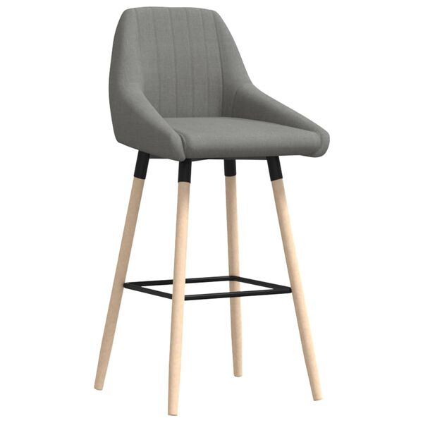 vidaXL barstol stof lysegr&aring;