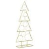 vidaXL Metal juletr&aelig; KUOPIO 90 cm St&aring;l Guld
