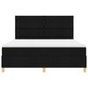 vidaXL Box spring seng med madras Sort 180 x 200 cm Stof