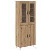 vidaXL Highboard 2 pcs Artisan Egetr&aelig; 69,5 x 34 x 180 cm
