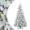 vidaXL Kunstigt Hinged Juletr&aelig; med 300 LED'er Hvid 210 cm PE og PVC