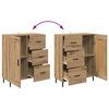 vidaXL Highboard med skuffe 2 pcs Artisan Egetr&aelig; Konstrueret tr&aelig;