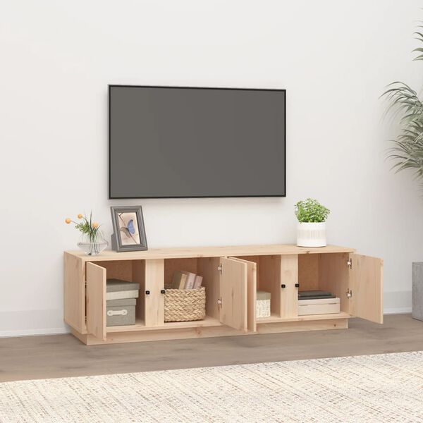 vidaXL tv-bord 140x40x40 cm massivt fyrretr&aelig;