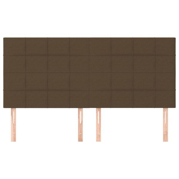 vidaXL sengegavl m&oslash;rkebrun 200x5x118/128 cm stof