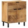 vidaXL sengebord 50x33x60 cm massivt mangotr&aelig; brun