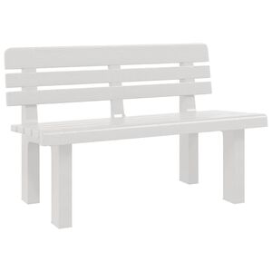 vidaXL haveb&aelig;nk 110x52x71 cm polypropylen hvid