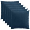 vidaXL Pudebetr&aelig;k 6 stk. ALMELO M&oslash;rkebl&aring; 55 x 55 cm cordfl&oslash;jl