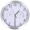 vidaXL v&aelig;gur med kvarts-urv&aelig;rk hygrometer og termometer 30 cm hvid
