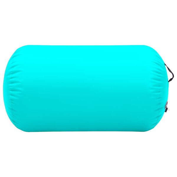 vidaXL oppustelig gymnastikrulle med pumpe 100x60 cm PVC gr&oslash;n