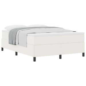 vidaXL Box spring seng Cremefarvet 160 x 200 cm Velourstof