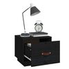 vidaXL sengeborde 2 stk. 40x34x35 cm massivt fyrretræ sort