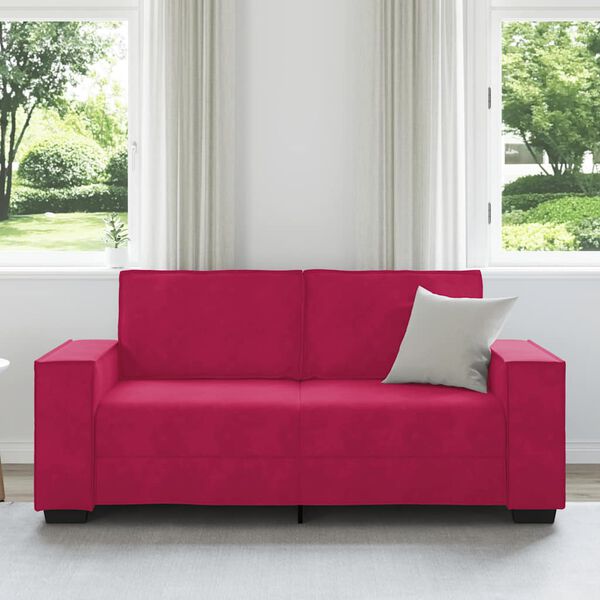 vidaXL 2-personers sofa 180x78x84 cm fl&oslash;jl vinr&oslash;d