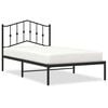vidaXL sengeramme med sengegavl 100x190 cm metal sort