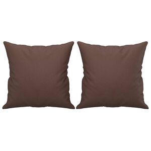 vidaXL pyntepuder 2 stk. 40x40 cm kunstl&aelig;der brun