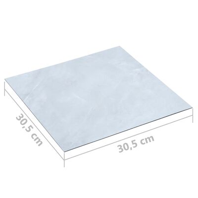 vidaXL selvklæbende gulvbrædder 5,11 m² PVC marmor hvid